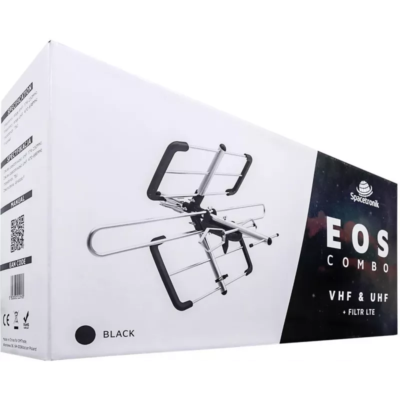SPACETRONIK EOS Combo Black passiivne DVB-T/T2 antenn EOS Combo Black (PASYWNA)