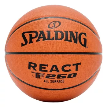 Spalding React TF-250 korvpall - suurus 7, sise-/välitingimustesse, Performance Composite Leather, oranž