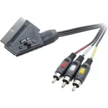SpeaKa Professional SCART - 3x RCA komposiit AV-kaabel 2m must SP-7869848