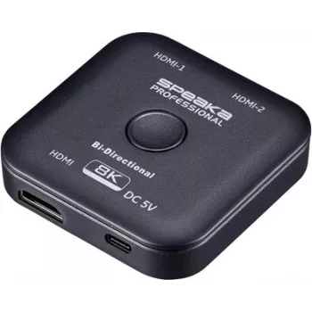 SpeaKa Professional SP-11990132 kahesuunaline 2-pordiline HDMI-lüliti 8K 60Hz HDMI 2.1 48Gbps