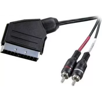 SpeaKa Professional SP-7870676 Helikaabel 2 m SCART - 2 x RCA must