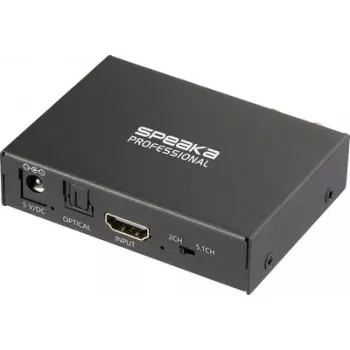 SpeaKa Professional SP-HDS-300 HDMI jagaja 1x2 koos heli eraldamisega 4K