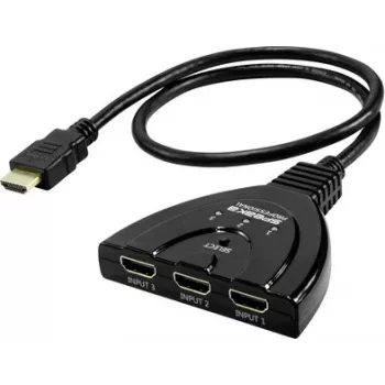 SpeaKa Professional SP-HDSW-200 3-pordiline HDMI lüliti 8K UHD 7680x4320 pikslit