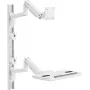 SpeaKa Professional SP-MM-961 Täisliikuv Seinakinnitus 17-49 tollistele monitoridele, valge, kõrgusreguleeritav, pööratav ja kallutatav, VESA kuni 100x100, 20 kg