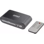 SpeaKa Professional SP-SW-200 4x2 Toslink lüliti kaugjuhtimispuldiga, alumiiniumkorpus