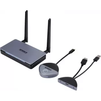 SpeaKa Professional SP-TR-500 USB-C juhtmevaba HDMI pikendaja komplekt, 30 m, 5 GHz/2,4 GHz, Full HD 1080p, turvaline edastus (SP-13382652)