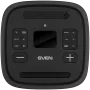 Kõlar Party Box SVEN PS-1250, must (300W, TWS, IPx4, Bluetooth, FM, USB, microSD, LED-ekraan, 13500mAh)