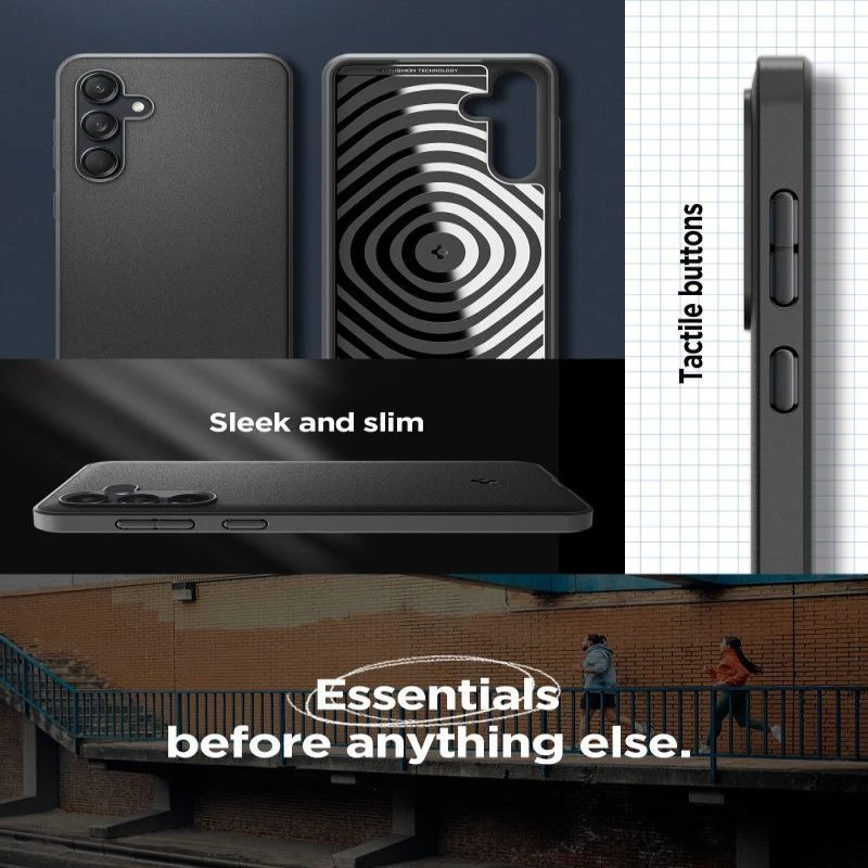 Spigen Essential SandBlast Case for Samsung Galaxy M55 5G - Matte Black