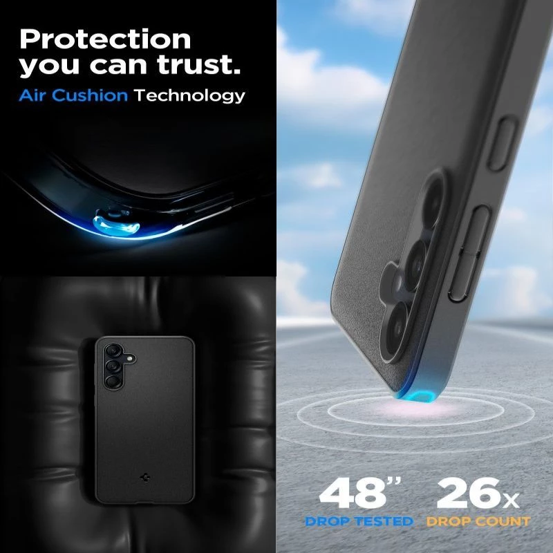 Spigen Essential SandBlast Case for Samsung Galaxy M55 5G - Matte Black
