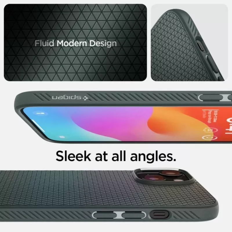 Spigen Liquid Air Case for iPhone 15 - Abyss Green