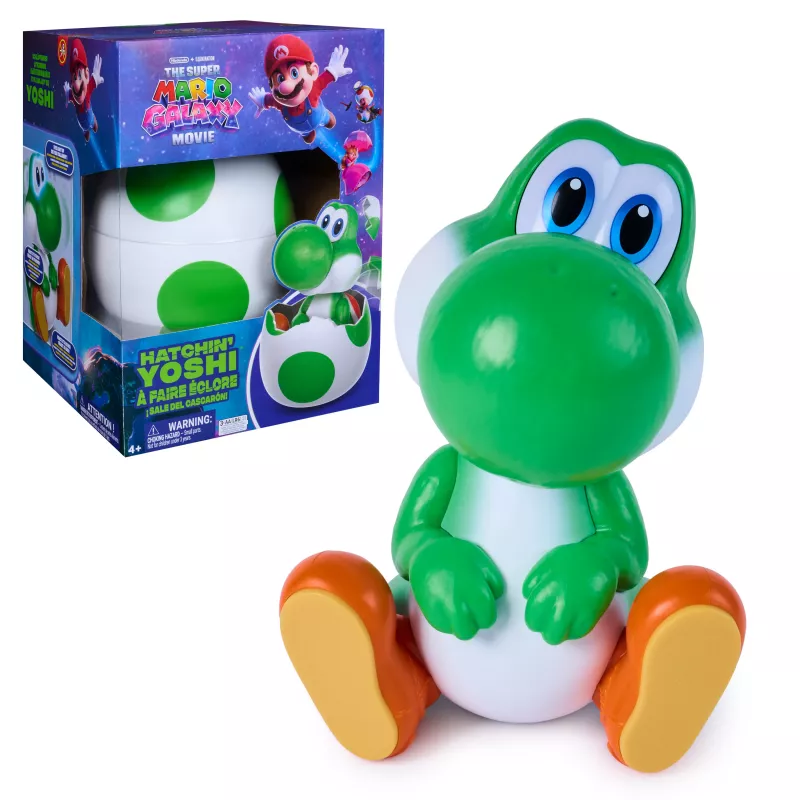 SPINMASTER Super Mario Galaxy Movie - Hatchin' Yoshi Plush Toy