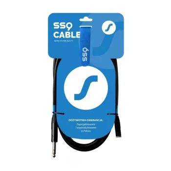 SSQ JSG3 - 3.5mm kuni 6.3mm Stereo Jack Audiokaabel, 3m, Must