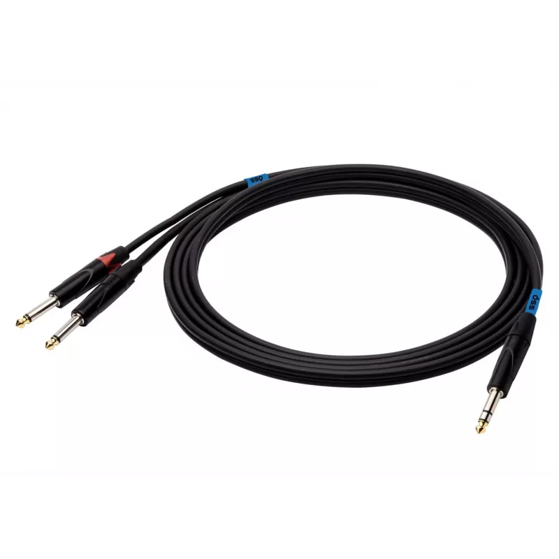 SSQ JSJM2 SS-1453 Kaabel Jack Stereo - 2x Jack Mono 2 m Must