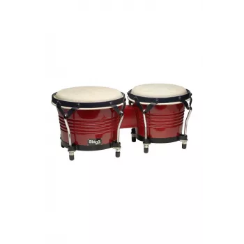 Stagg BW 200 CH Wooden Bongos with Natural Rawhide Heads, Chrome Hardware