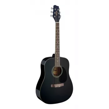 Stagg SA20D BLK Dreadnought akustiline kitarr - must