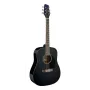 Stagg SA20D BLK Dreadnought akustiline kitarr - must