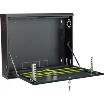 STALFLEX CR19-2U-130-B Seinale Kinnitatav Riiul 2U 19-tolline 130mm Sügavus Must