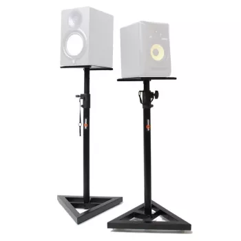 STAND4ME MON 1 MKII 2 monitorialuse komplekt - teleskoopne kõrguse reguleerimine 800-1300 mm, teras, must, 20 kg koormus