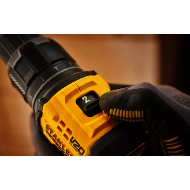 STANLEY Juhtmeta löökpuur (SFMCD716D1T-QW), 18V (Must/Kollane, Li-Ion aku 2.0Ah, Pro-Stack kast)