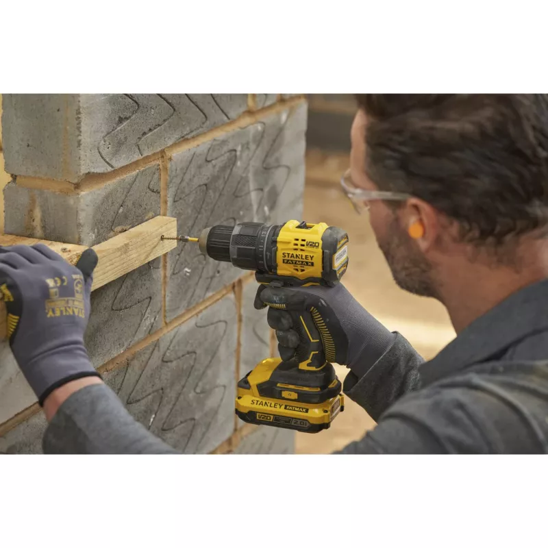 STANLEY Juhtmeta löökpuur (SFMCD716D1T-QW), 18V (Must/Kollane, Li-Ion aku 2.0Ah, Pro-Stack kast)