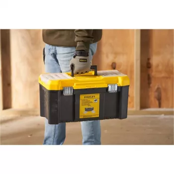 STANLEY Essential 19-tolline tööriistakast korraldajatega, must/kollane