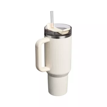 STANLEY The Quencher H2.0 Fluted Tumbler 1,18L läikiv kreemjas kõrrega