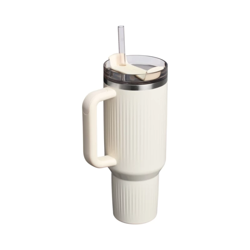 STANLEY The Quencher H2.0 Fluted Tumbler 1,18L läikiv kreemjas kõrrega