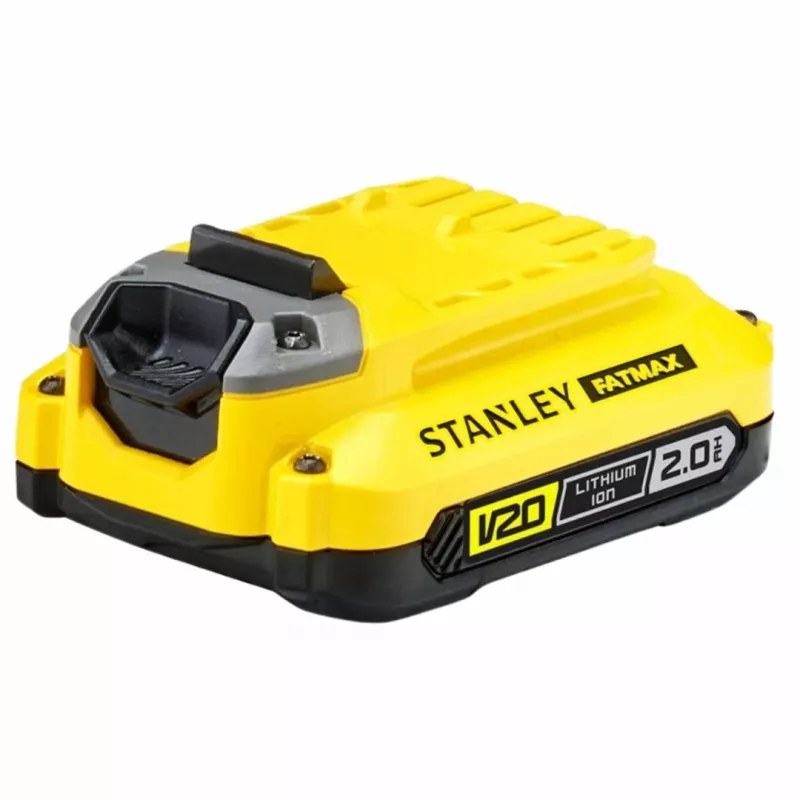 STANLEY V20 18V juhtmeta topeltkomplekt – SFMCD716 harjadeta kombipuur + SFMCG400 harjadeta nurklihvija, 2.0Ah ja 4.0Ah akud, laadija, pehme kott