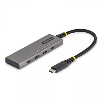 StarTech 4-Port USB-C Hub - 10 Gbps, 100W PD Laadimine, Ülevoolukaitse, PCR Alumiinium - 3x USB-C 3.2 Gen 2 + 1x USB-C 3.2 Gen 2 (Power Delivery) - Lauaarvuti