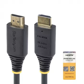 StarTech.com 1.5m (4.9ft) Premium Certified High Speed HDMI-kaabel, 4K60Hz, must