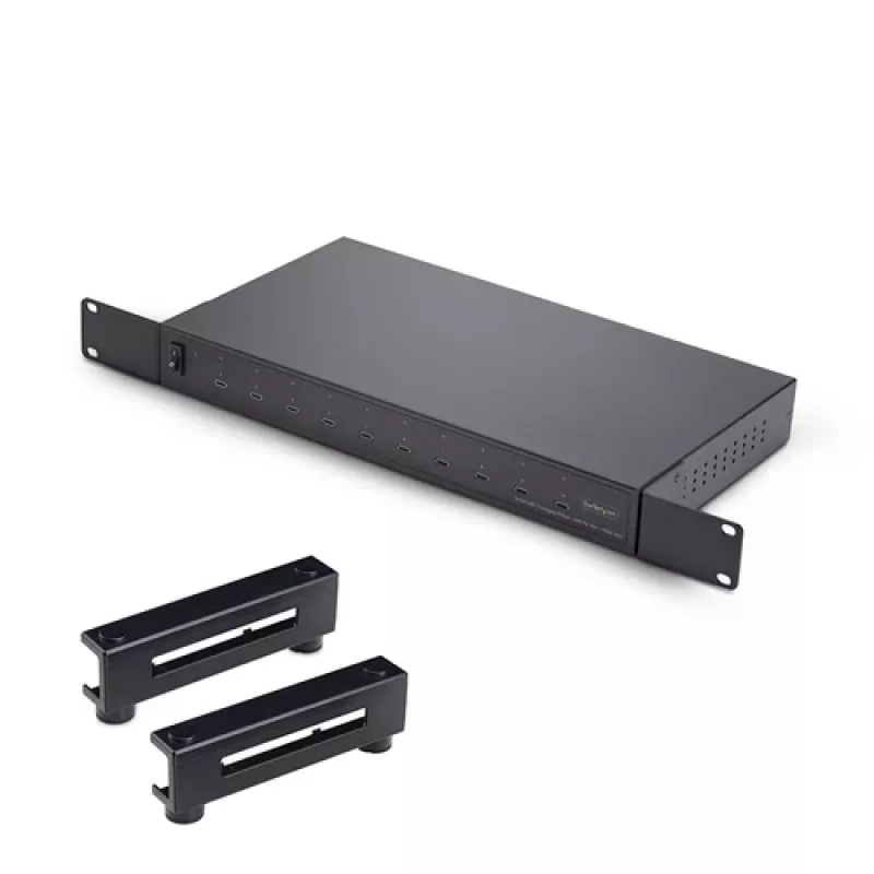 StarTech.com 10-pordiline USB-C laadimisjaam - 60W pordi kohta, 350W koguvõimsus, USB PD 3.0, TAA nõuetele vastav, lauaarvuti 10E-CHARGING-STATION