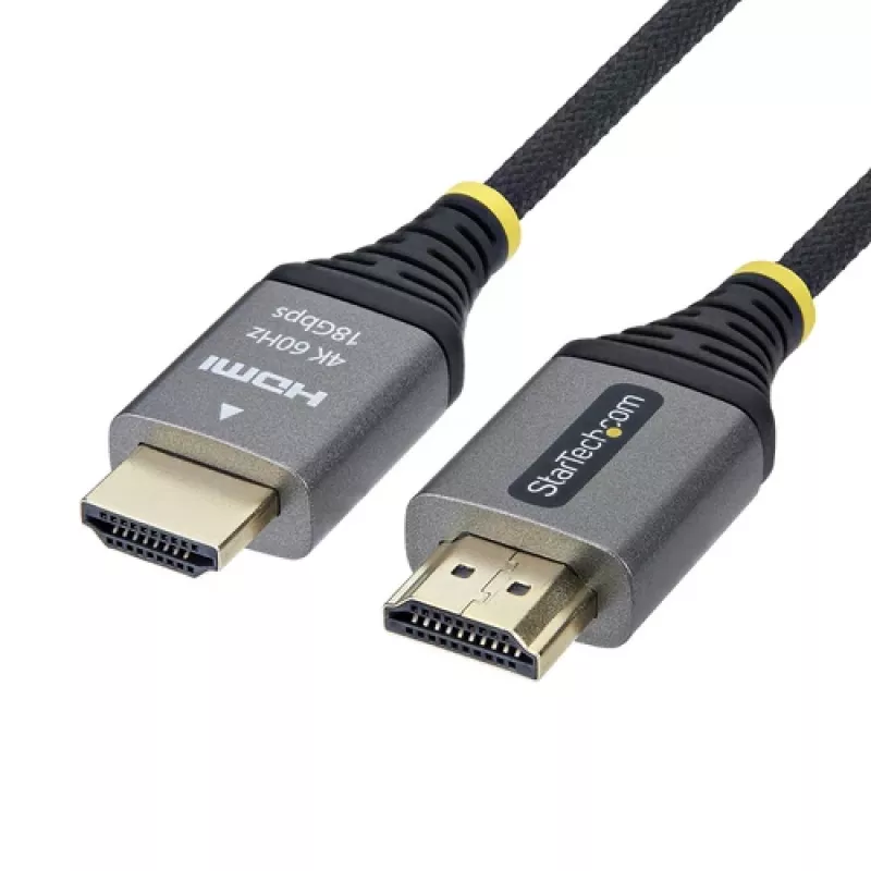 StarTech.com Premium High Speed HDMI-kaabel Ethernetiga - 2m - 4K 60Hz - must ja hõbedane