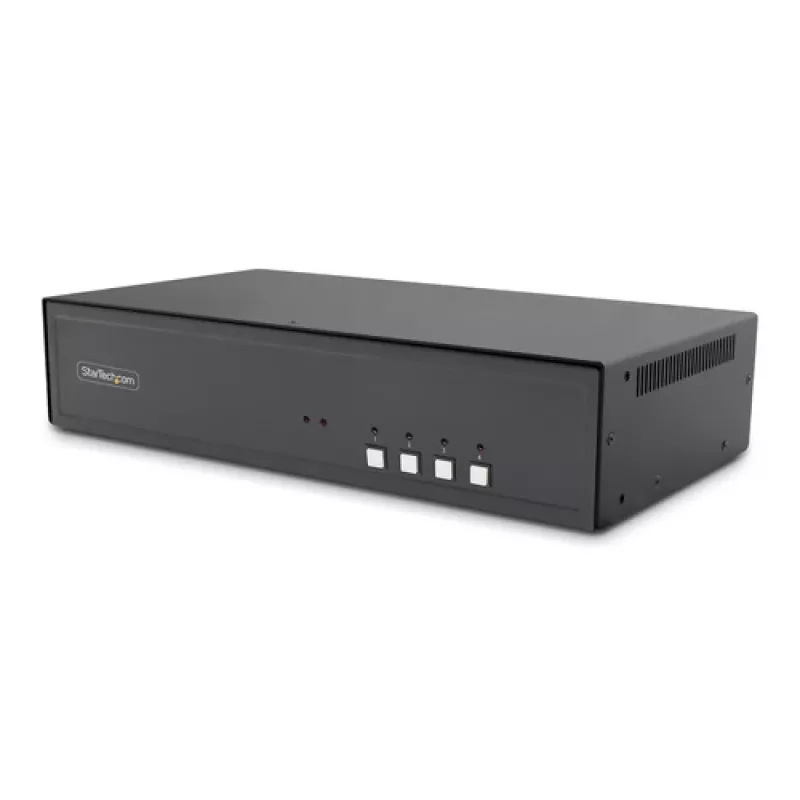 StarTech.com Secure 4-Port Dual Monitor 4K DisplayPort KVM Switch USB 3.0 Hubi ja heliga