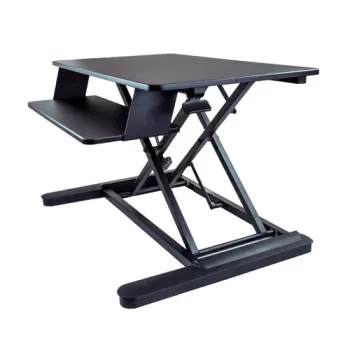 StarTech.com Istu-Seisa lauakonverter klaviatuurialusega - 89 x 53 cm pind - ergonoomiline kõrguse reguleerimisega seisulaud - mahutab 2 monitori - eelmonteeritud - must - 30 inch (76,2 cm) - 56 cm - 12,7 kg - 2,3 kg - ristkülikukujuline