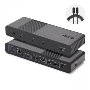 StarTech.com Thunderbolt 5 dokkimisjaam - USB4 / Thunderbolt 4 / Thunderbolt 5 - 8K 60Hz - 140W PD - 12-in-1