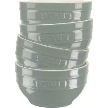 STAUB Serveerimiskomplekt 4 kaussi 12 cm, eukalüpt