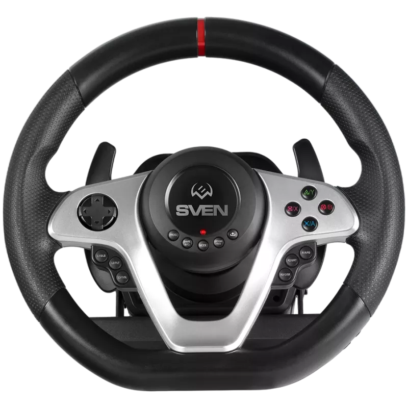 Rool SVEN GC-W1000 koos pedaalide, käigukasti, Force Feedbacki, D-Padi ja 17 nupuga, Xbox One/PS4/PC/X-D-Inpu jaoks