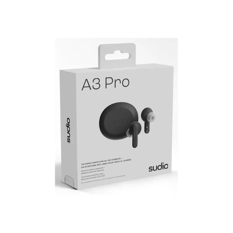 Sudio A3 Pro juhtmevabad kõrvaklapid, Bluetooth 5.4, Cloudy Black