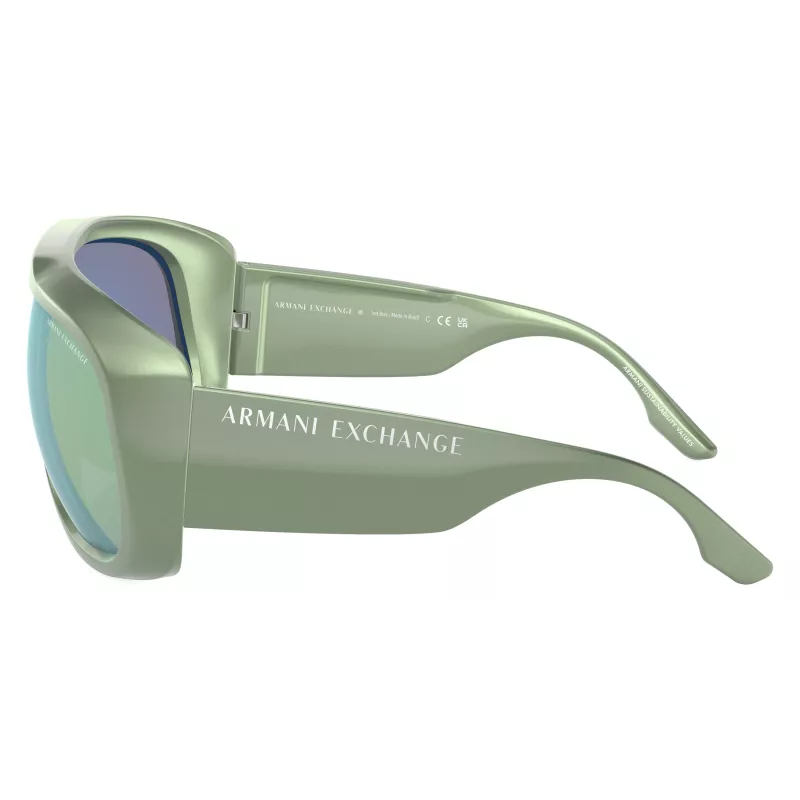 Päikeseprillid Armani Exchange Unisex AX4143SU83542 Ristkülikukujuline Täisraam Plastmust Tumehall 67mm