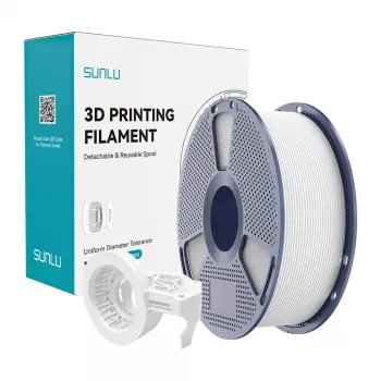 Sunlu PETG kiire matt filament valge 1.75mm 1kg