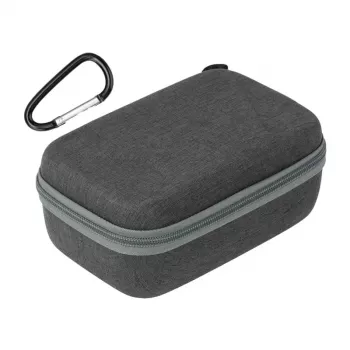 Sunnylife Transpordikott DJI Mini 4 Pro / Mini 3 Pro / Mini 3 drooni kerele - Kõva kestaga PU-nahast kandekott randmepaelaga (hall/must)