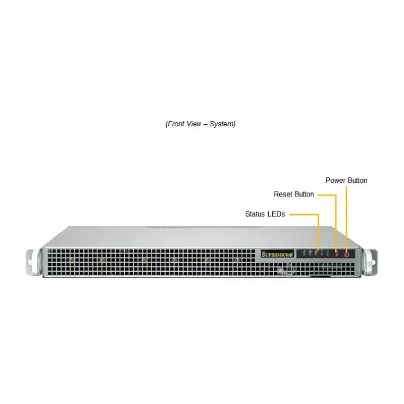 Super Micro 1U Rackmount Server Barebone AS-1015A-MT, H13SAE-MF, 4x 2.5 inch Hot-Swap, 500W Platinum