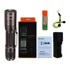 SUPERFIRE A6 Taskilamp - 1200 luumenit P50 LED, 280m valgusvihk, USB-laetav, suumitav, IP44