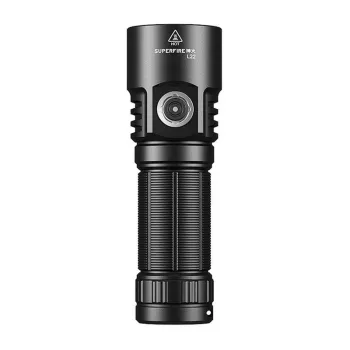 Superfire L22 XHP70.2 LED Taskulamp 3000 Luumenit USB-C Laetav Akupank Must