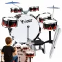 SUPRIMO K-DRUMS 2 Suur laste trummikomplekt 6 trummiga, punane/must