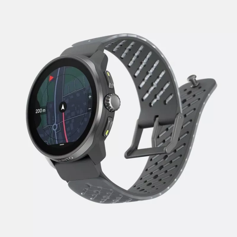 Suunto Race S grafiit GPS multispordikell 1,32-tollise AMOLED puuteekraaniga, roostevaba teras, pulsisagedus, 100m veekindlus