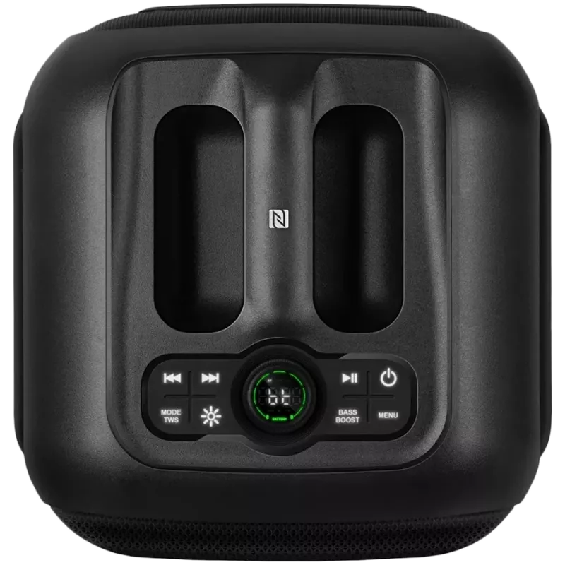 SVEN PS-880 Kaasaskantav Bluetooth-kõlar, 110W RMS, TWS, FM, USB, microSD, LED-ekraan, Liitiumaku, Must