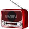 SVEN SRP-150 Kaasaskantav kõlar, punane (3W, Bluetooth, FM/AM/SW, USB, microSD, taskulamp, aku)