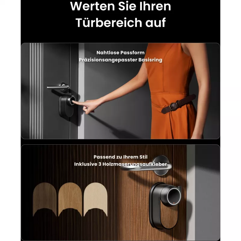 SwitchBot Smart Lock Pro Bundle koos Hub Mini Matter, Keypad Touch ja NFC-kaardiga - Valge