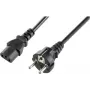 Sygonix SY-5243880 spiraalne toitekaabel CEE 7/7 - IEC C13 2,5m must